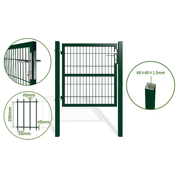 Casanoov Gittertor 1M Grün Razo H 100Cm günstig online kaufen