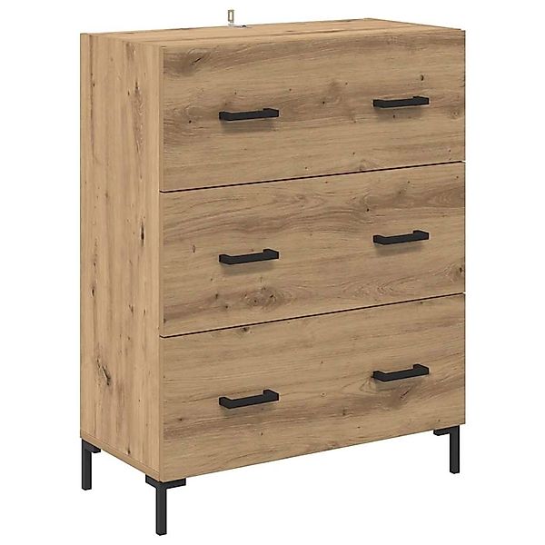 vidaXL Sideboard Artisan-Eiche 69,5 x 34 x 90 cm Verbundholz und Eisen 8815 günstig online kaufen