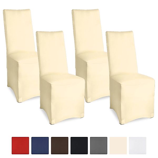 Beautissu Stuhlhusse Leona, Stretch 95x45x45cm 4er Set günstig online kaufen
