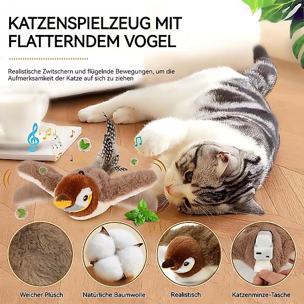 BlingBin Tier-Intelligenzspielzeug Katzenspielzeug Vogel, Fliegendes Vogel günstig online kaufen
