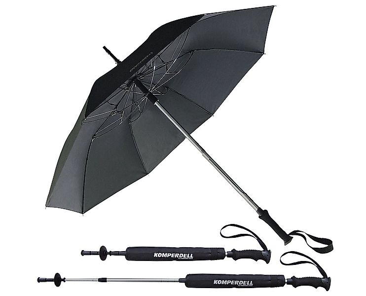 EuroSCHIRM® Stockregenschirm KOMPERDELL Teleskop-Wanderstock m. integrierte günstig online kaufen