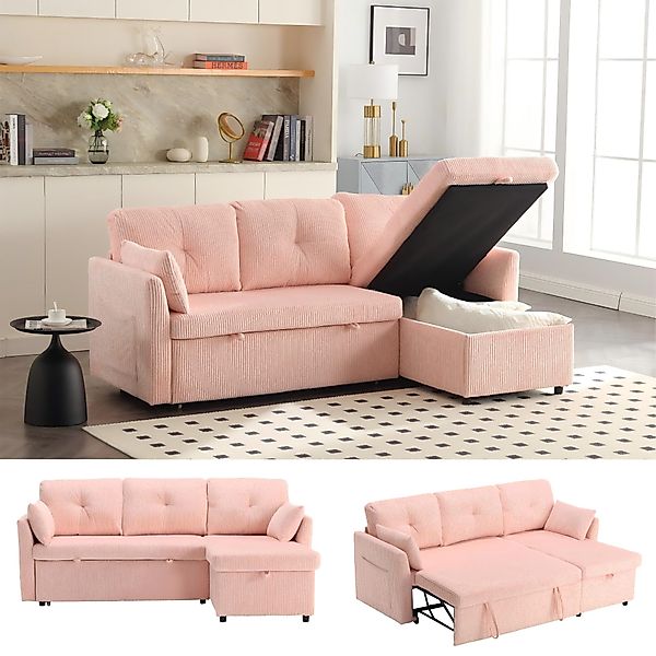LVHOM Loungesofa Modulares Ecksofa mit Schlaffunktion, günstig online kaufen
