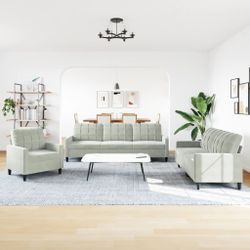 vidaXL Sofa 3-tlg. Sofagarnitur mit Kissen günstig online kaufen
