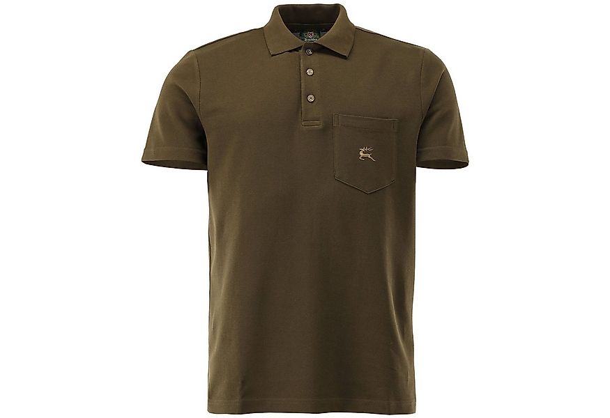 OS Trachten Poloshirt Polo-Shirt "Hirsch" T-Shirt Oliv/grün Brusttasche von günstig online kaufen