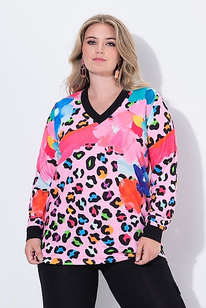 MIAMODA Sweatshirt Sweatshirt Regular Fit Blütenmuster günstig online kaufen