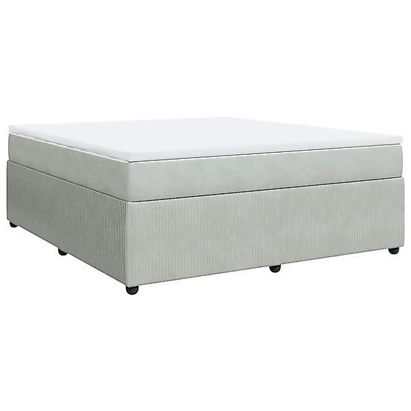 vidaXL Boxspringbett mit Matratze Hellgrau 180x200 cm Samt 3285656 günstig online kaufen