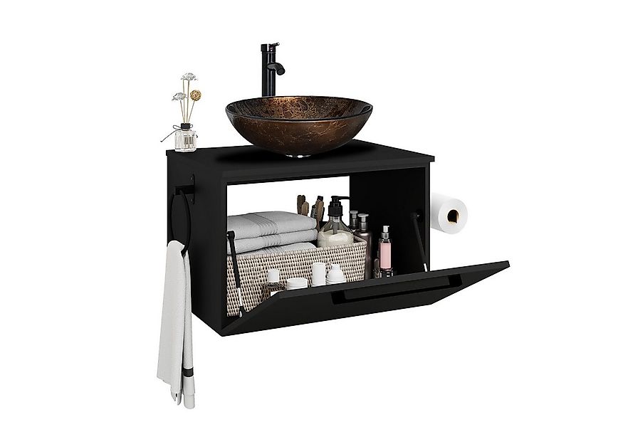 Puluomis Badezimmer-Set Waschbeckenunterschrank 60cm mit Waschbecken, (mit günstig online kaufen