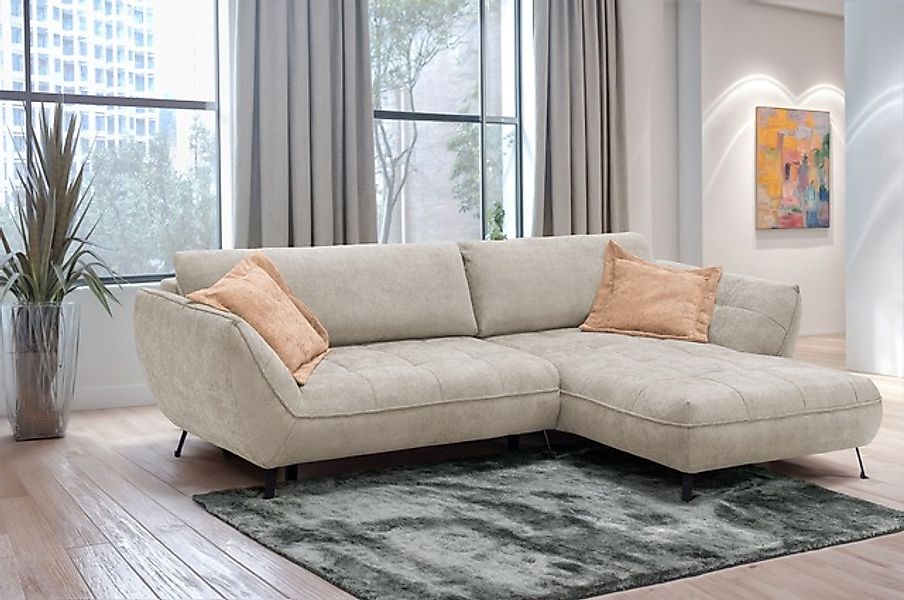 exxpo - sofa fashion Ecksofa »Samoa, bequem&modern, mit Easy-Lift-Bettfunkt günstig online kaufen