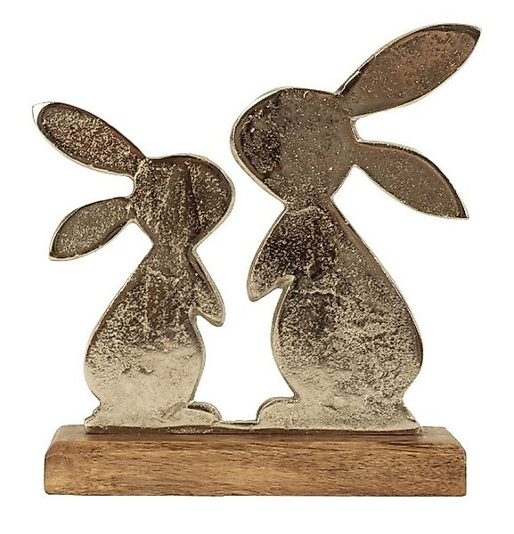 LB H&F Lilienburg Dekofigur Osterdeko Deko Ostern Dekoration ALU Holz Silbe günstig online kaufen