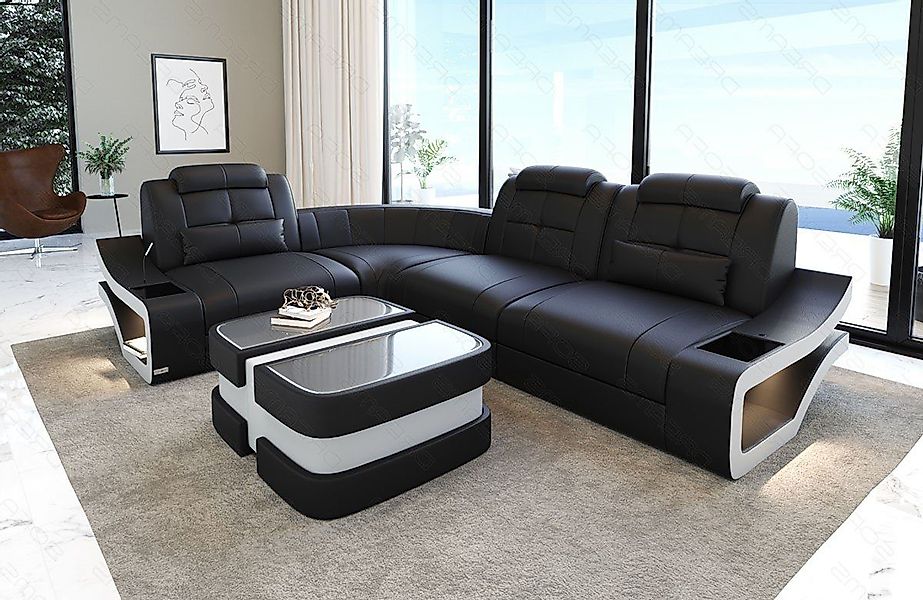 Sofa Dreams Ecksofa Leder Sofa Couch günstig online kaufen