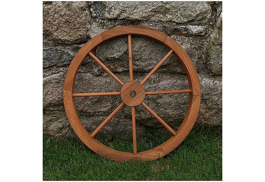 HTI-Living Gartenfigur Wagenrad aus Fichtenholz Ø 60 cm, (Stück, 1 St., 1 W günstig online kaufen