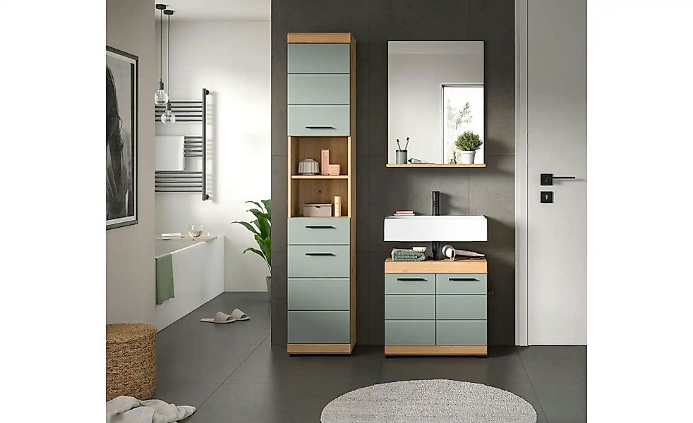 Badmöbel-Set SCHLOONSEE  3 teilig  bestehend aus: Hochschrank  Waschbeckenu günstig online kaufen