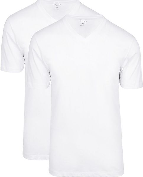 OLYMP T-Shirt Casual (Packung, 2-tlg., 2er) mit Ton-in-Ton Logostickerei am günstig online kaufen