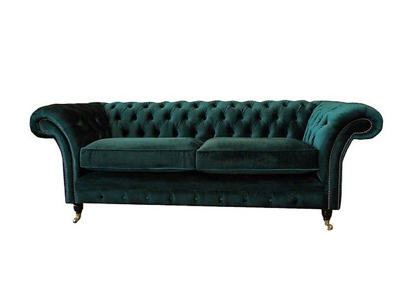 JVmoebel Sofa Grüner Chesterfield 3 Sitzer Sofas Polster Sitz Couch Sofa, M günstig online kaufen