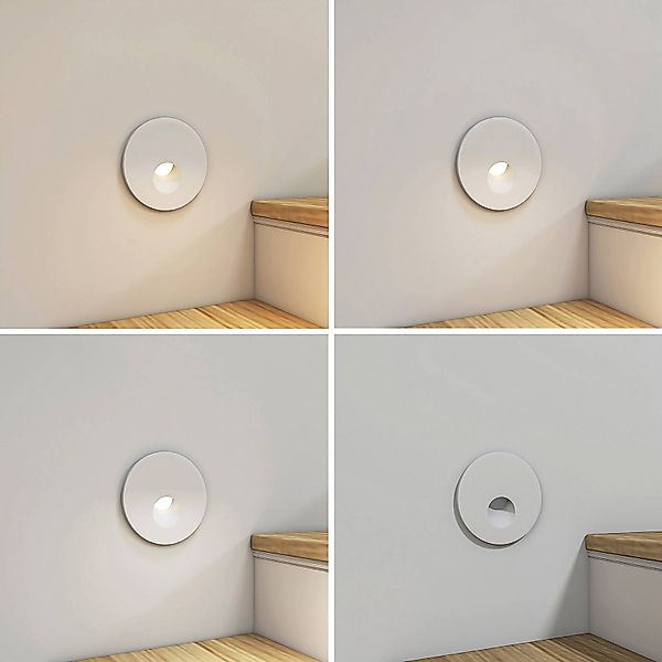 Arcchio LED-Einbaulampe Vexi, Ø 7,5 cm, weiß, Aluminium, CCT günstig online kaufen