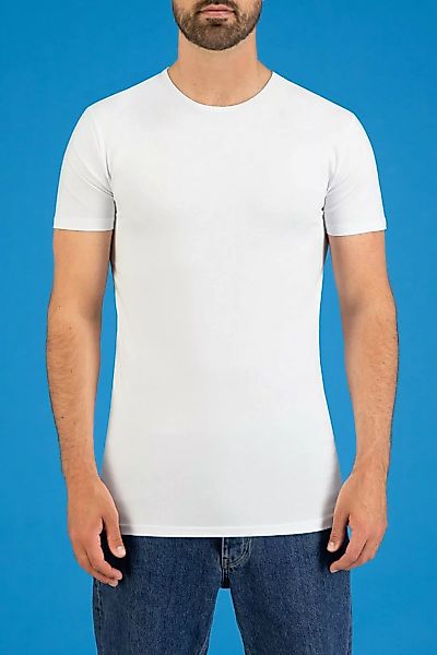 Garage Stretch Basic T-Shirt Weiss Rundhals - Größe XL günstig online kaufen