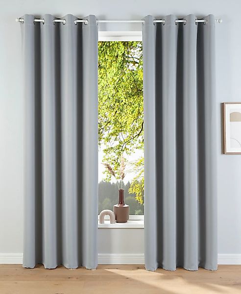 my home Verdunkelungsvorhang "Solana" Ösen 2 Stk. tlg. 2-er Set, Breite 140 günstig online kaufen