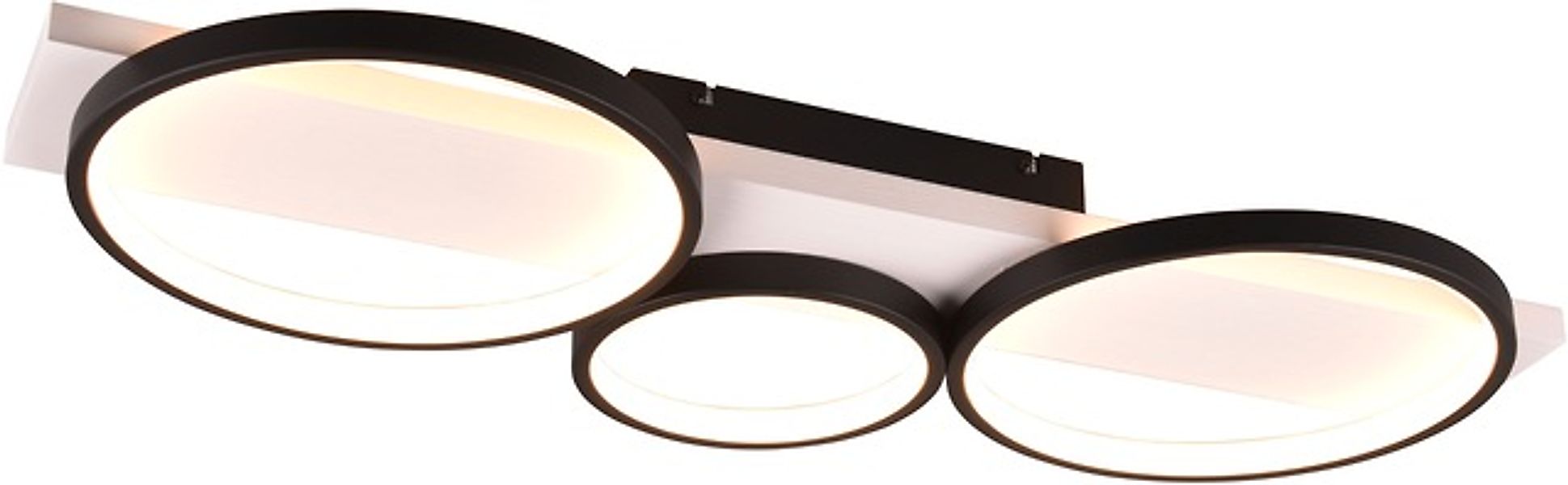 TRIO Leuchten LED Deckenleuchte »MEDERA, Deckenlampe LED Ringe mit Holz Dek günstig online kaufen