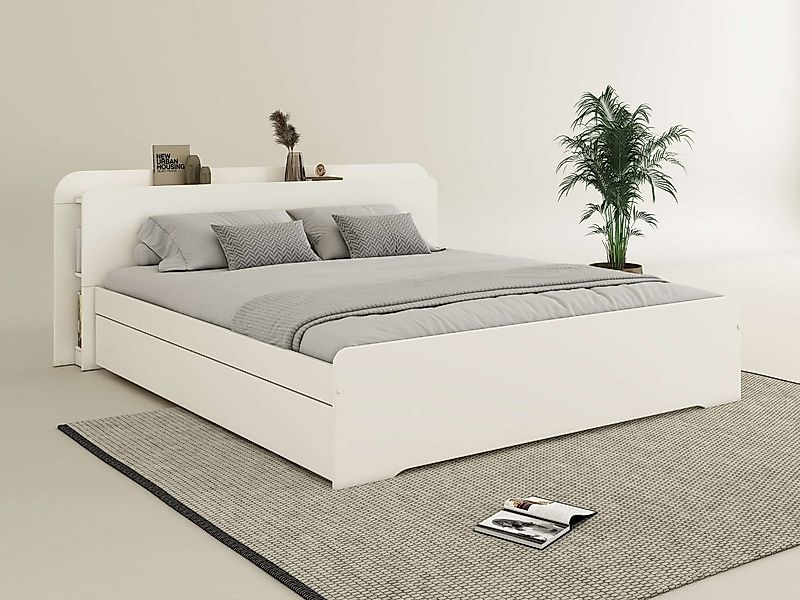 OTTO home Bett Ismund, Stauraum im Kofteil, Stauraumbett, inklusive Lattenr günstig online kaufen