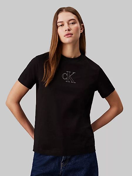 Calvin Klein Jeans T-Shirt OUTLINED CK REGULAR TEE mit Markenlabel günstig online kaufen