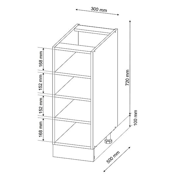 Vicco Unterschrank Fame-Line, Weiß/Weiß, 30 cm, günstig online kaufen
