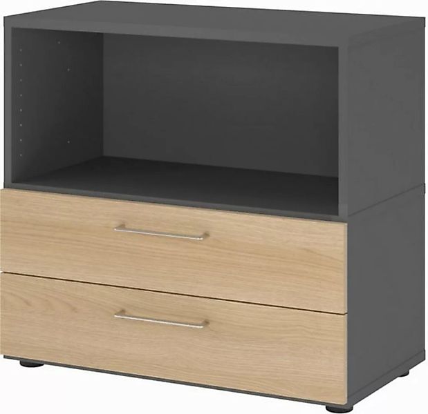 bümö Aktenschrank flexi Schrank Dekor: Graphit/Eiche günstig online kaufen