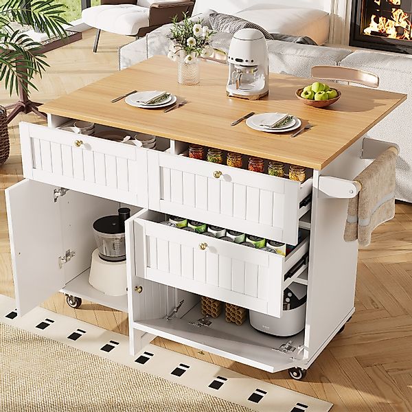 HAUSS SPOLE Küchenwagen mit Holzmaserung, Speicherraum, günstig online kaufen