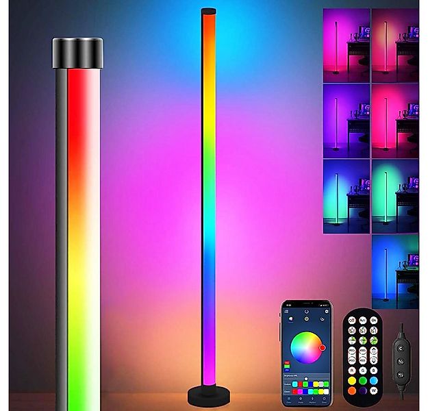 Sunicol LED Stehlampe Smart RGB Stehlampe mit App und Fernsteuerung, Musik günstig online kaufen