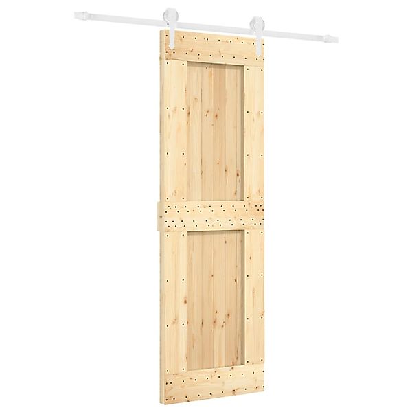 vidaXL Schiebetür mit Beschlag 70x210 cm Massivholz Kiefer 3203219 günstig online kaufen