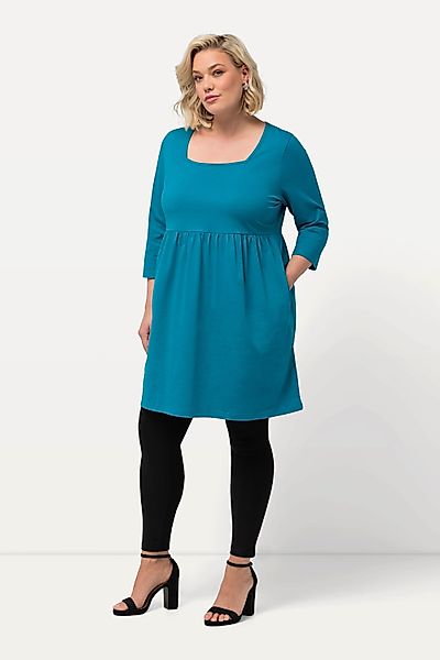 Ulla Popken Longshirt Longshirt A-Linie Carree-Ausschnitt günstig online kaufen