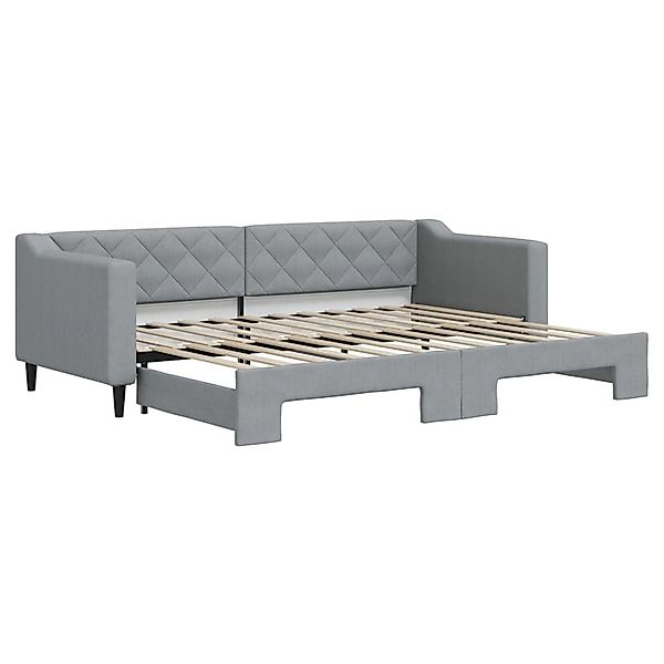 vidaXL Tagesbett Ausziehbar Hellgrau 80x200 cm Stoff1884533 günstig online kaufen