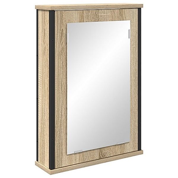 vidaXL Badezimmerspiegelschrank Spiegelschrank Natürlich Eiche Spanplatte, günstig online kaufen