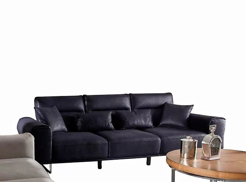 JVmoebel 3-Sitzer Weiche Design Couch Polster Möbel Dreisitzer Couchen Schw günstig online kaufen