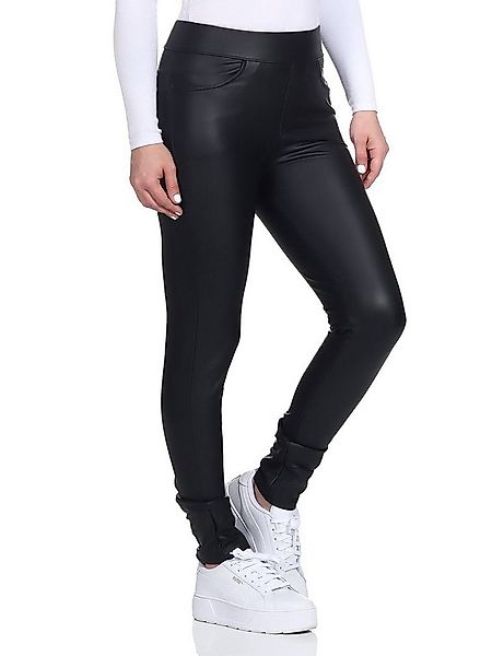 Aurela Damenmode Thermoleggings Damen Leder Hose gefütterte Leggings Komfor günstig online kaufen