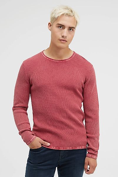 CAMP DAVID Rundhalspullover mit Rollsäumen günstig online kaufen