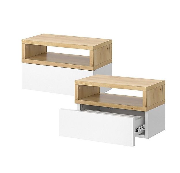Vicco Nachtschrank Urbano, Goldkraft Eiche, 45 x 28 cm 2er Set günstig online kaufen