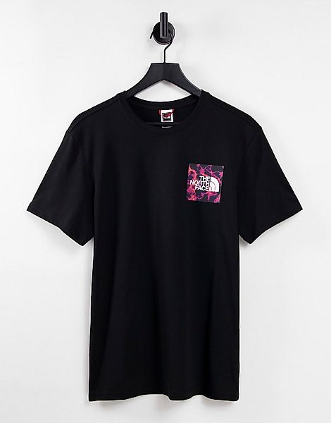 The North Face – Feines T-Shirt in Schwarz/Military-Muster günstig online kaufen