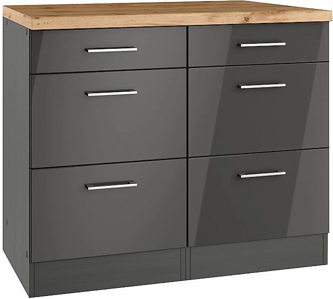KOCHSTATION Unterschrank "KS-Milan" Auszugschrank 100 cm, matte oder hochgl günstig online kaufen