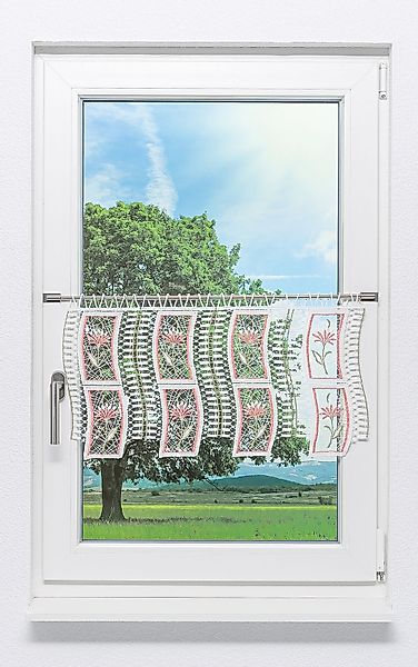 Plauener Spitze® Scheibengardine Blütengewächs, (1 St), günstig online kaufen