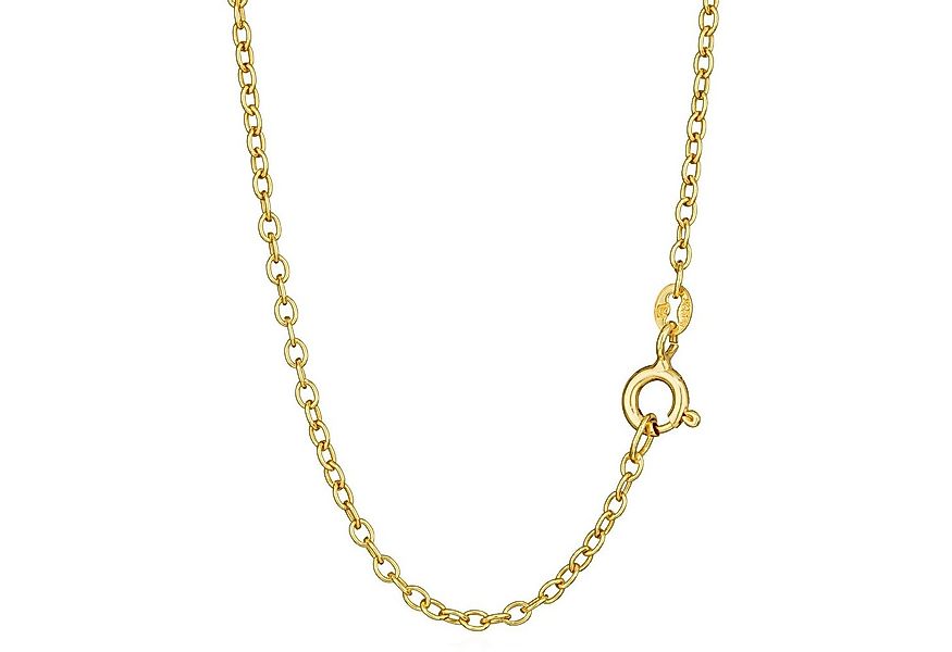 NKlaus Silberkette Halskette 42cm Ankerkette rund 925 Silber Gelbgold vergo günstig online kaufen
