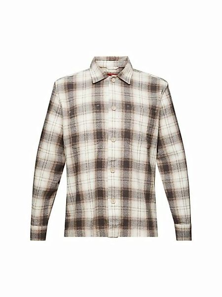 Esprit Langarmhemd Kariertes Hemd aus Baumwollflanell günstig online kaufen