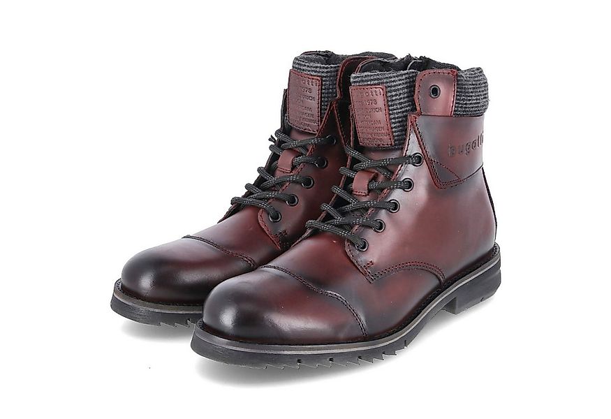 bugatti Bugatti 321AUF301200-3100 Herren Leder & Textil rot Schnürstiefel günstig online kaufen