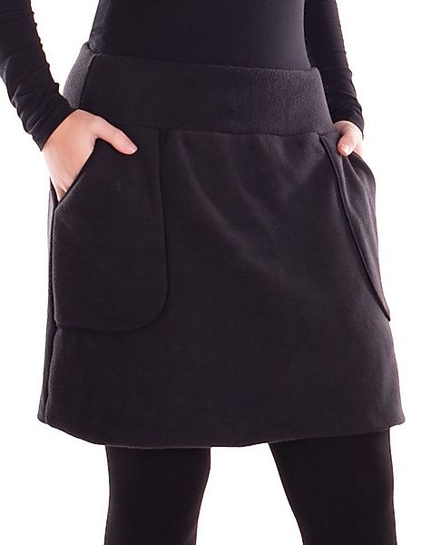 Vishes Minirock Vishes warmer Fleecerock mit Taschen und breitem Bund aus F günstig online kaufen