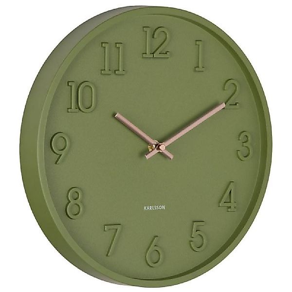 Karlsson Uhr Wanduhr Calma Army Green günstig online kaufen