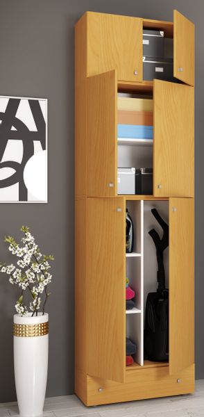 VCM Mehrzweckschrank Holz Besenschrank Staubsauger Putzschrank günstig online kaufen