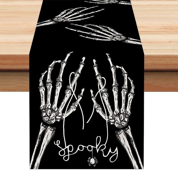 LAPAPRO Tischläufer Halloween Tischläufer Leinen mit günstig online kaufen