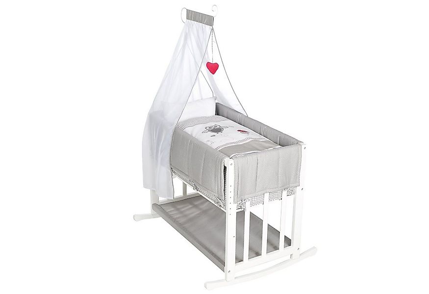 roba® Babybett Stubenbett 4 in 1 - Holz natur - inkl. Matratze & kompletten günstig online kaufen