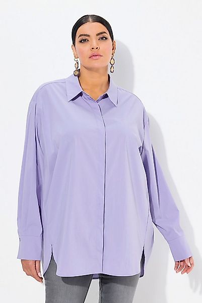 Ulla Popken Hemdbluse Hemdbluse oversized Hemdkragen Langarm günstig online kaufen