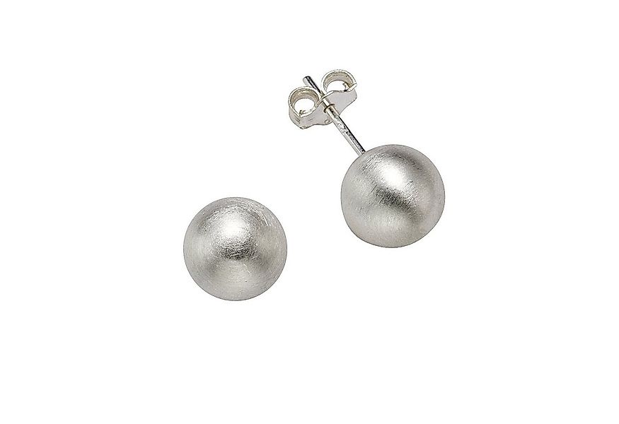 Zeeme Paar Ohrstecker 925/- Sterling Silber mattiert 8mm günstig online kaufen