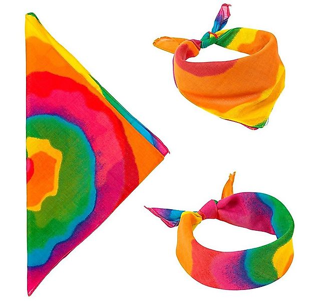 Widmann S.r.l. Kostüm Batik Bandana Halstuch zum Hippie Kostüm - 55 x 55 günstig online kaufen